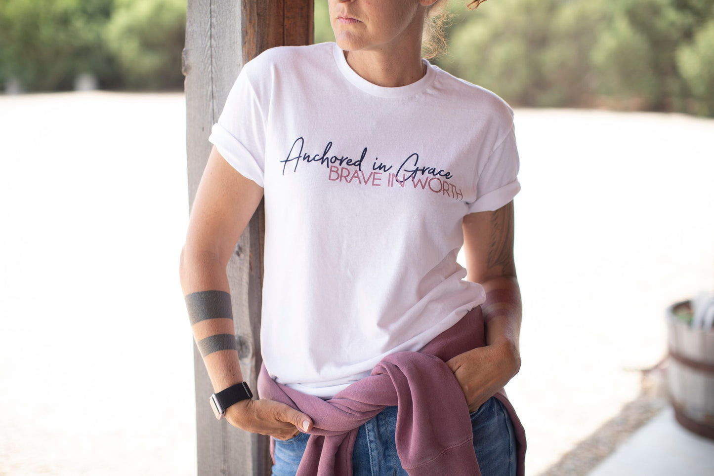 'Anchored/Brave' Tee